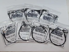 7 packs SS WIRE LEADERS 12" 45 LB Black Nylon Coated swivel and clip bluefish