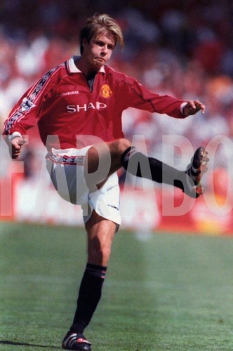 Photo de presse vintage Football FC Manchester United Beckham 99/00 tirage | eBay