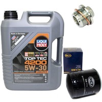 MotoröL Set 5W-30 5 Liter + ÖLfilter SM 174 + Schraube FüR VW 80 Coupe A4 A8