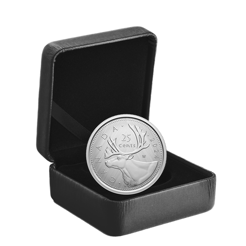 CARIBOU "W" Winnipeg Mint Mark 2024 CANADA 1oz .9999 Pure Silver 25c Coin - Bild 4 von 6