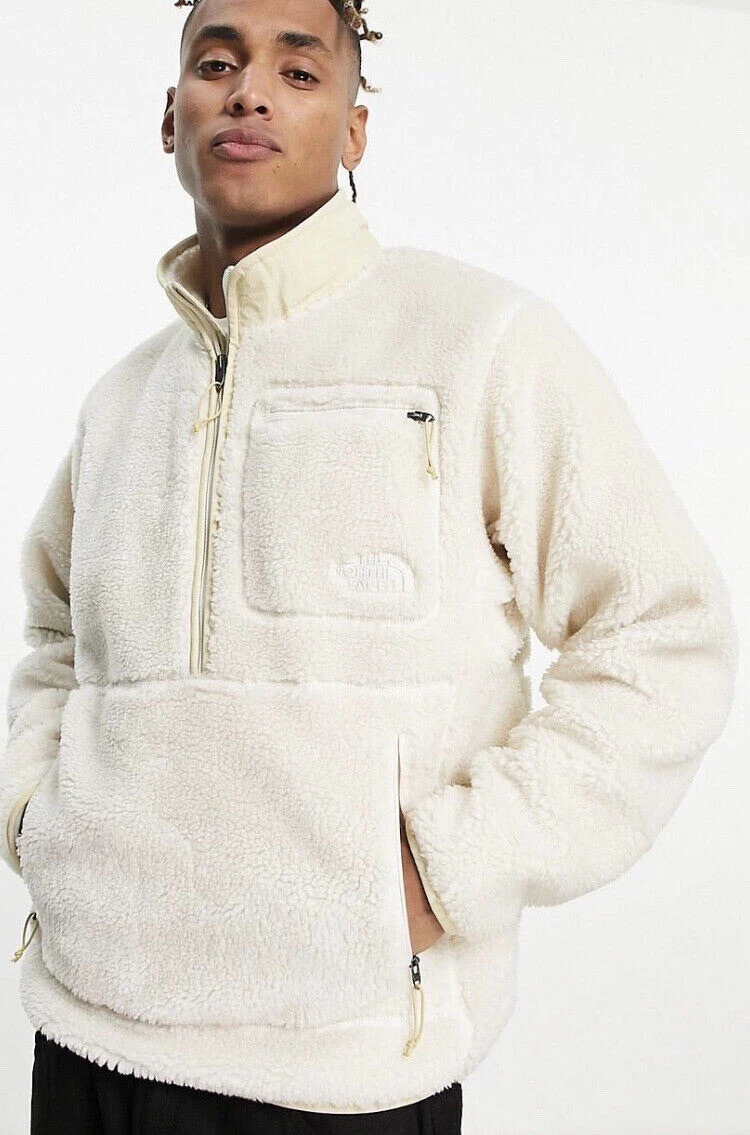 White north face fleece best sale mens
