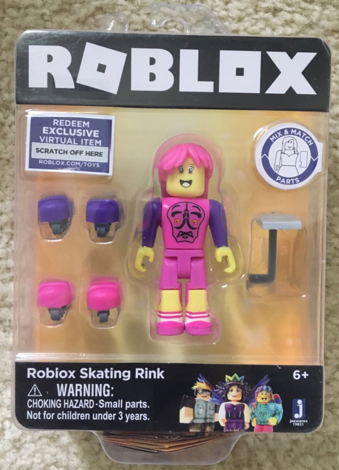 ROBLOX Skating Rink Figure w/ Exclusive Virtual Item Code Jazwares NEW