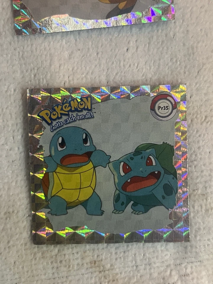 Vintage Holographic Foil Pokemon Stickers - Image 3 of 4