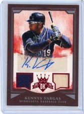 Kennys Vargas 2015 Panini Diamond Kings Dual Patch Auto 67/99