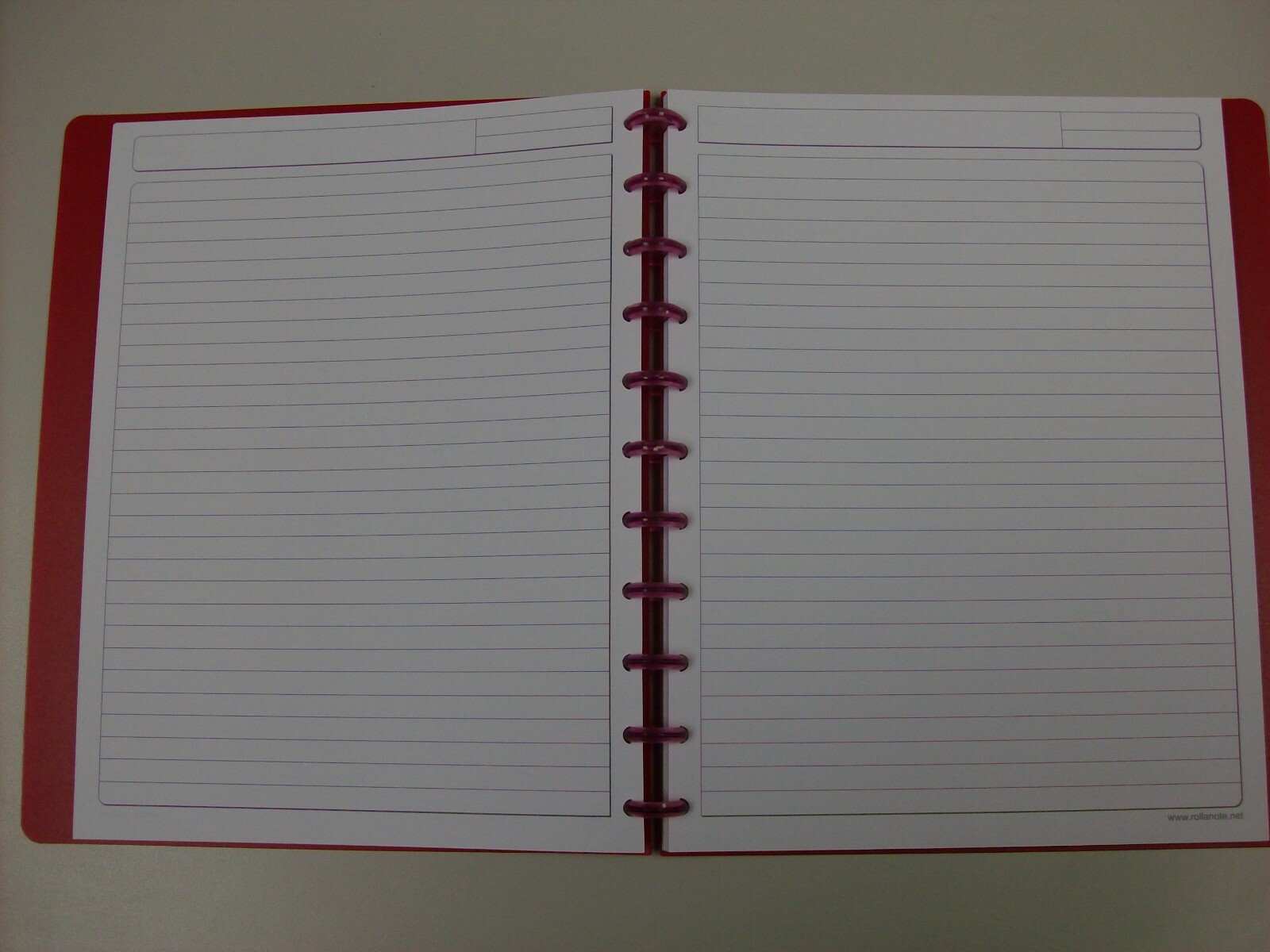 Rollanote 8.5 X 11 Note Pad Red