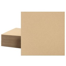 Mat Board Center 50 Corrugated Cardboard Sheets 12x12 Inches Flat Card Board ...