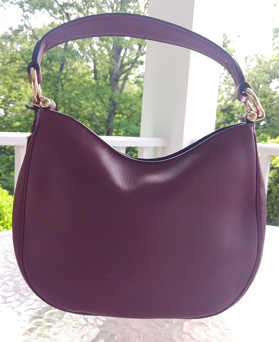Coach 54446 Mae Oxblood Leather Shoulder/Hobo Bag | eBay