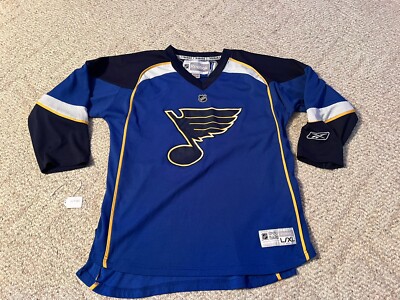 St. Louis Blues Jersey Youth X-Large Blue Reebok Screen Print NHL