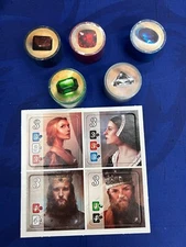 Splendor Promo Translucent Alt Gems Token Set 5 Colors NO GOLD+ Promo Nobles Set