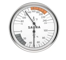 Sauna Thermometer 2 in 1 Fahrenheit Thermometer Hygrometer for Sauna Room, Indoo