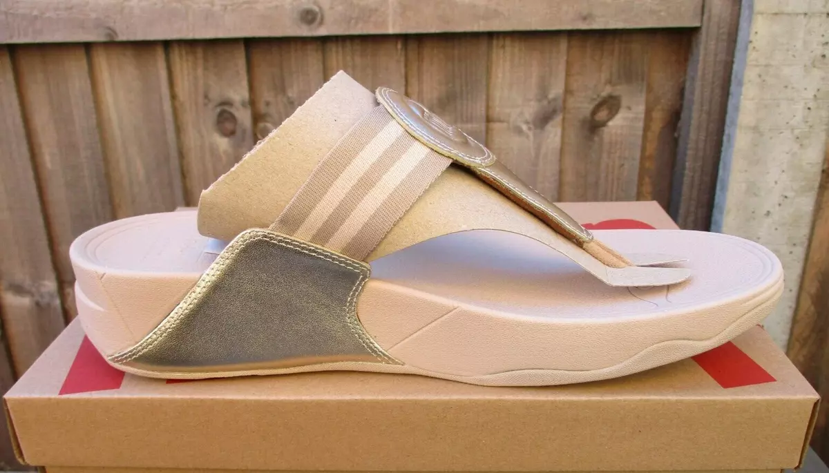 Ladies FitFlop WalkstarToe Post Flip Flop Sandals Platino UK 9 Fitflop Sale BNIB