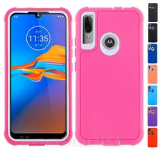For Motorola Moto E6 Plus - Pro Series ShockProof Cover Case w/Belt Clip Holster