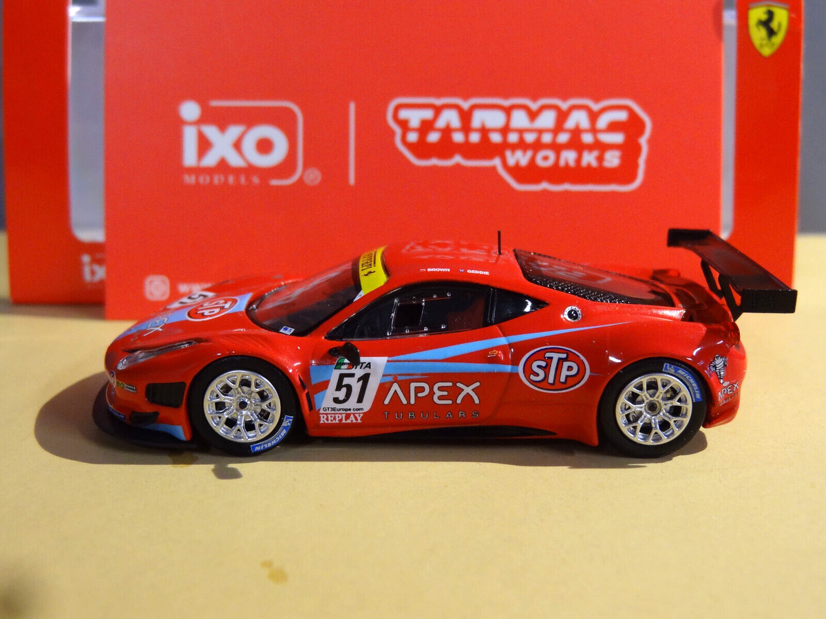Tarmac Works x iXO Models - 2011 FERRARI 458 ITALIA GT3 - D. BROWN
