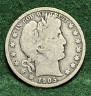 1905 o barber half dollar