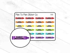 1210  Early Release Crayons Planner Stickers