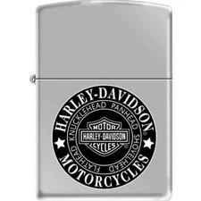  Zippo Lighter - Harley Davidson Knucklehead Brushed Chrome - 852603