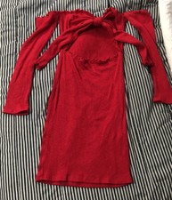 Red Fashion Nova off sholder dress Size Small