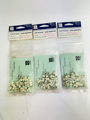 Brady Corporation SCN23-1 ClipSleeve Wire Markers Size 23 *LOT OF 3*
