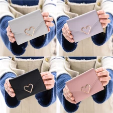 Women's Mini Wallet PU Leather Trifold Card Holder Cash Purse Small Bag US