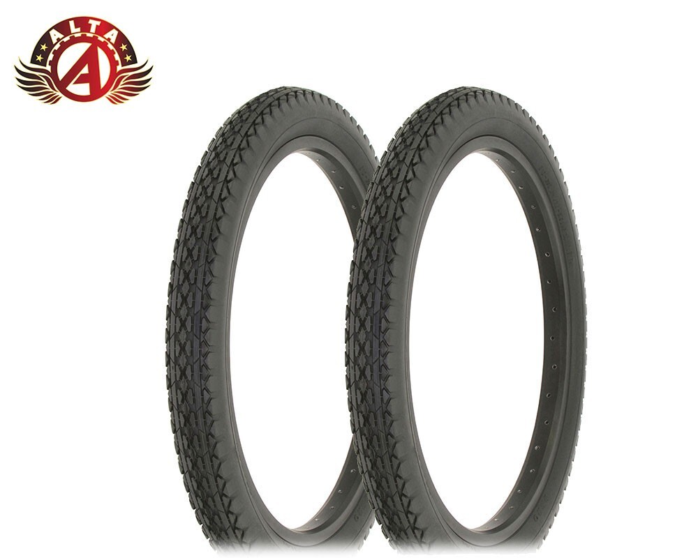 2 ALTA BICYCLE 20 x 2.125 BLACKWALL S-2 TIRES DURABLE HEAVYDUTY DIAMOND TREAD.