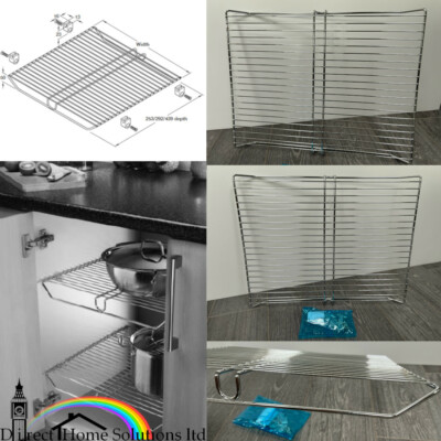 Hafele Chrom Linear Draht Regal Boden für Küchenschränke 600 mm, 439 mm Tiefe