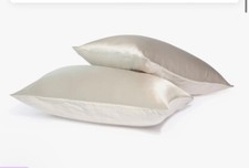 Flipkip Silk Linen Pillowcase Set Of 2 Standard Pillowcases In Oat 20 X30