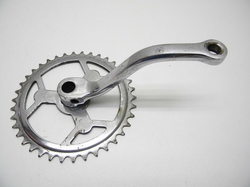Vintage Moped Right Crank Arm w/ Sprocket 145mm 38T (F19) - Picture 2 of 9