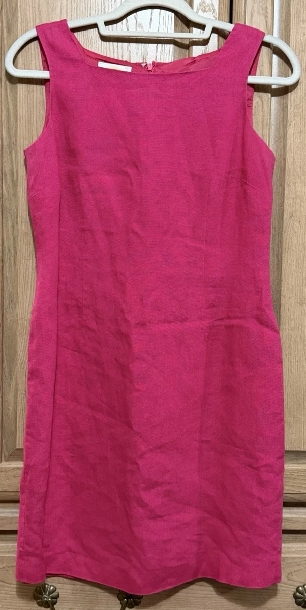 open lace back dress Talbots Pink Embroidered Palm Tree Shift Dress- Size 18W (sold out onl   The Saved Collection