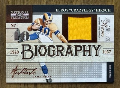 2009 National Treasures Biography Elroy Hirsch Game Worn Jersey /50 LA Rams