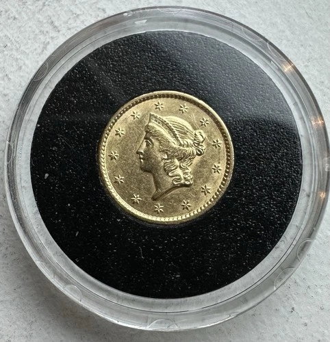 1851 Liberty Head One Dollar Coin $1 Gold Piece-INV#8203