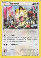 2016 Meowth Common XY - Steam Siege 88/114 NM Normal LP-NM