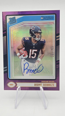 2024 donruss football #309 Rome Odunze Purple Auto /150