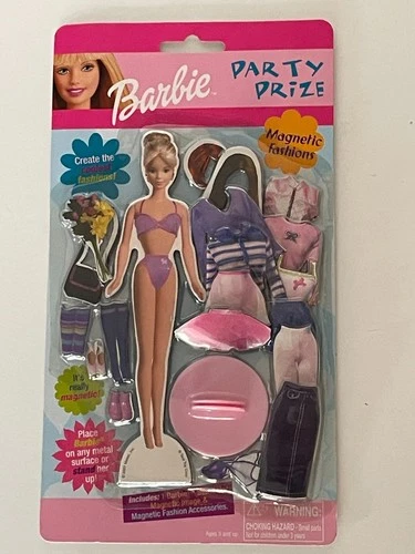 Vintage Barbie Party Prize Magnetic Fashion Playset Mattel 2001 NIB Sealed