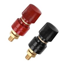 2PCS Copper Battery Terminal Stud Connector, M6 Remote Pure Copper Battery 1/4"