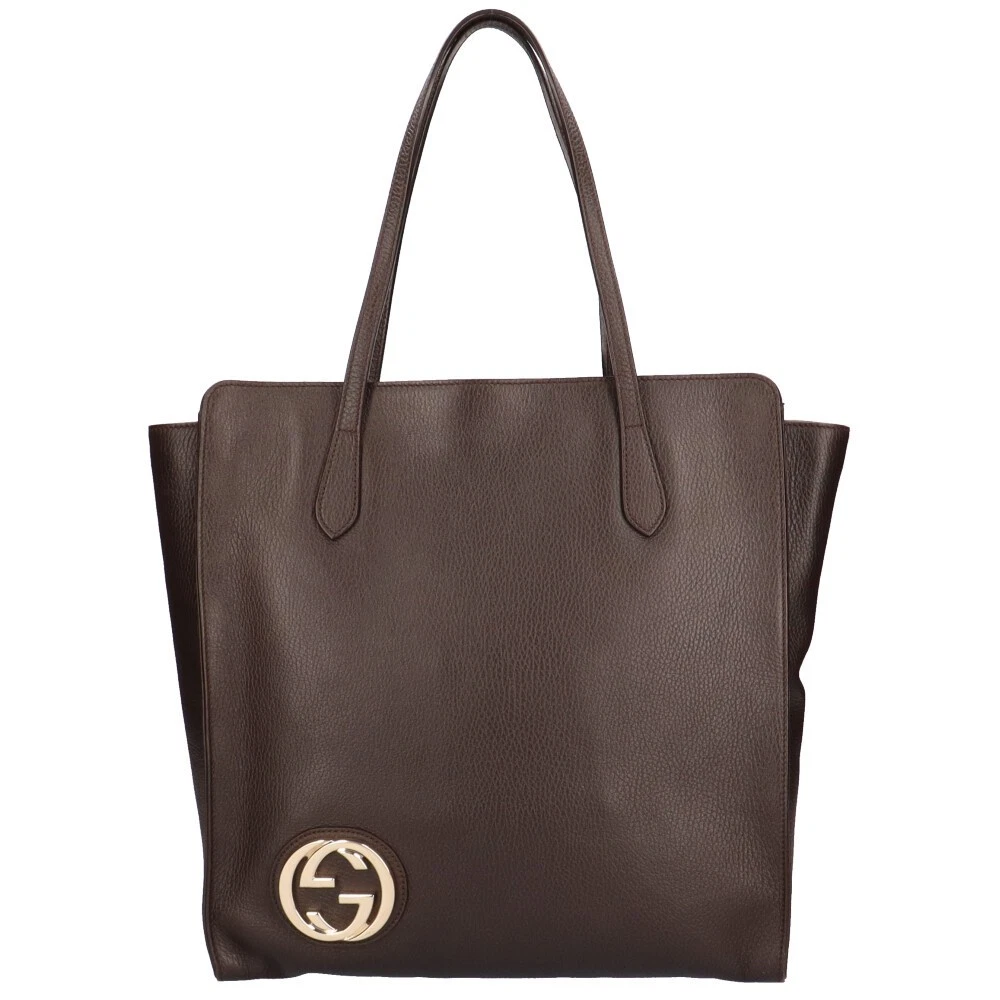 Sac fourre tout GUCCI cuir marron femme s occasion du Japon