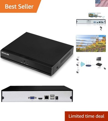 10-Channel 4K NVR with 6TB HDD Ethernet  Camera Recorder Motion Alert