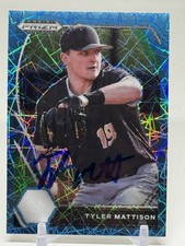 2021 Prizm Draft Tyler Mattison PDP104 Blue Velocity Detroit Tigers SIGNED