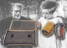 Frankenstein: Shepard hand fluter / fluting iron, with Doty brass roller c. 1878