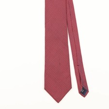 Nautica Vintage Silk Tie Men's Red Geometric Pattern