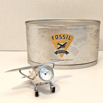 WOODREX TITANIC ALARM CLOCK 箱・保証書付　非売品 Fossil Airplane 54 Desk Clock Limited Edition in Its Original