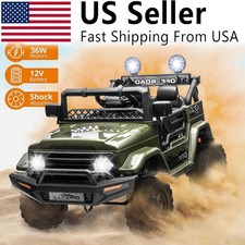 Electric Kids Ride On Car Power Wheels 12V Jeep 2 Seater Music Fashion w/ Remote