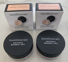 2 x BareMinerals Mineral Veil Loose Setting Powder Original Translucent 0.03oz