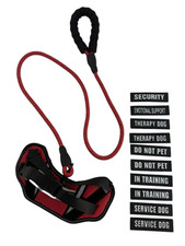 Service Training Pet Small Dog Vest No Pull Harness  Leash Set Changeable Patch