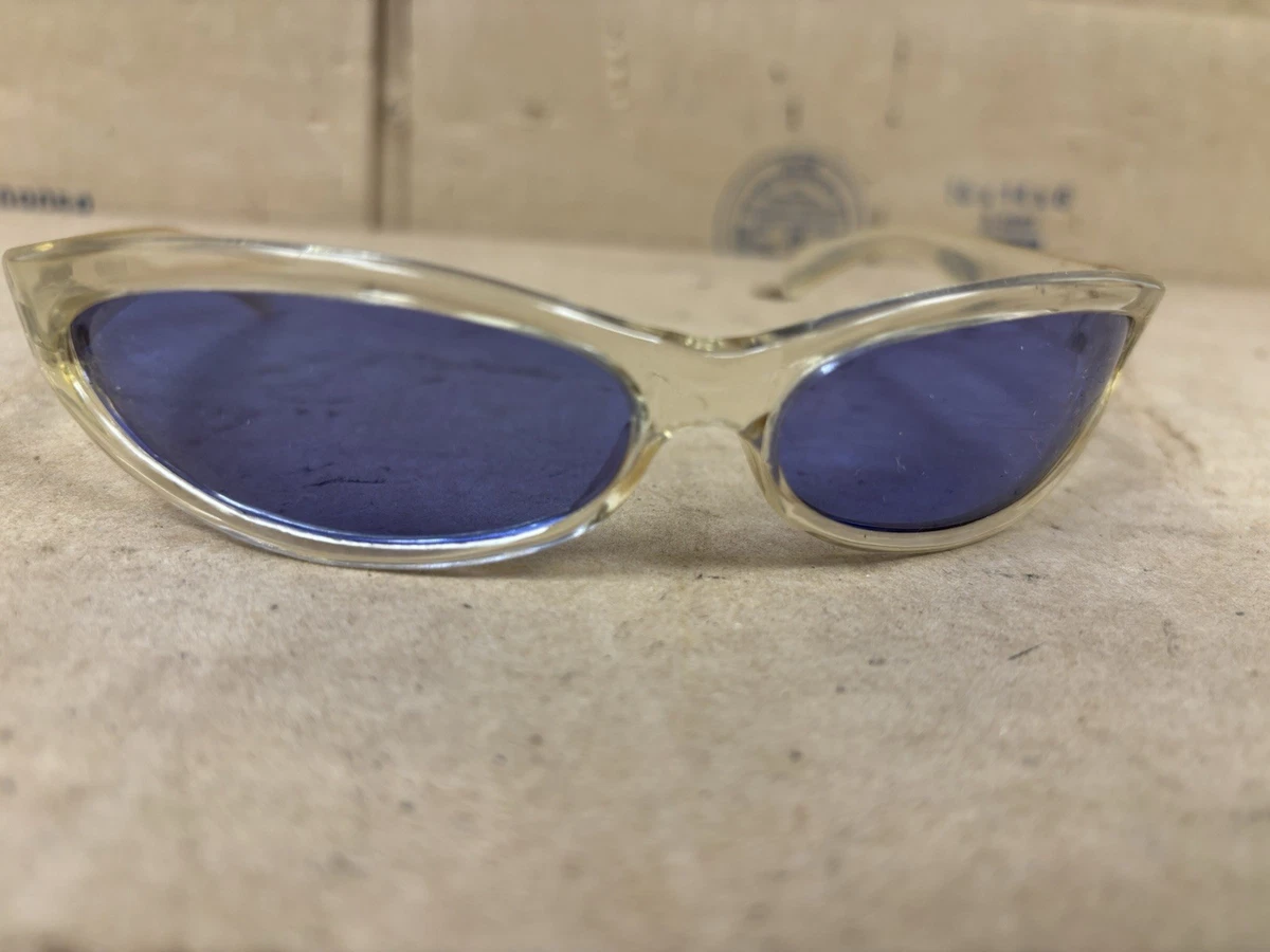 Blue Plastic Frame Oval Vintage Sunglasses for sale | eBay