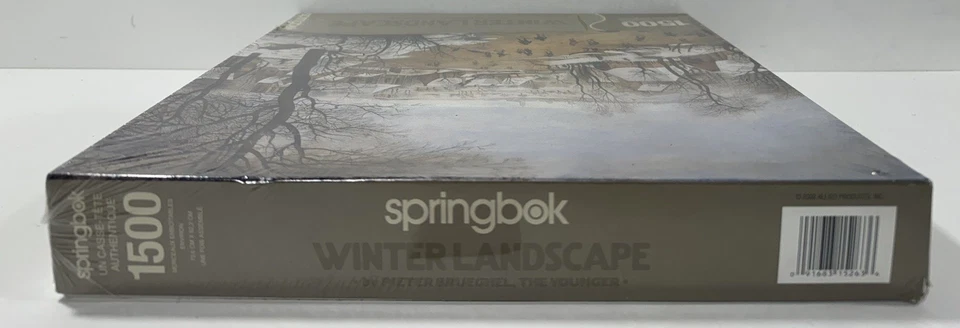 SEALED Springbok 1500 Piece Jigsaw Puzzle Winter Landscape Pieter Bruegel 2002 - Image 3 of 4
