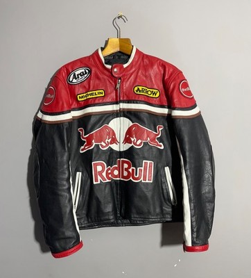 Red Bull Racing Vintage Leather Jacket size L UK