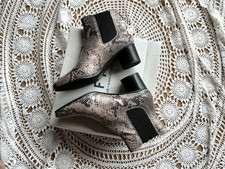 Office Leather Snake Print Ankle Boots Size 6 Brand New Boxed