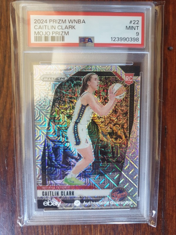 2024 Panini Prizm WNBA Caitlin Clark Rookie #22 Mojo Prizm 18/25 PSA 9