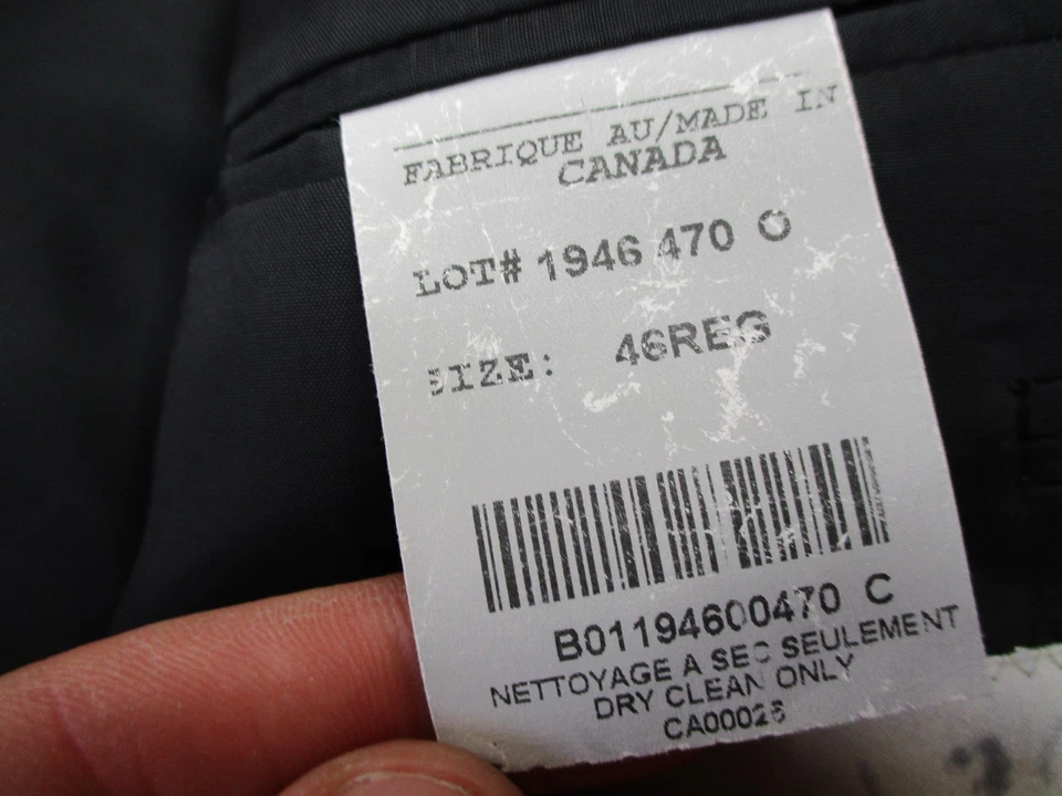 Blazer John W Nordstrom para hombre 46R negro 100 % cachemir Loro Piana Canadá Foto 4 de 4