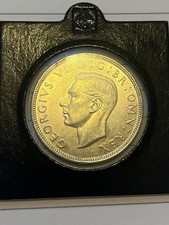 1940 Great Britain United Kingdom UK GEORGE VI Silver Half Crown Coin